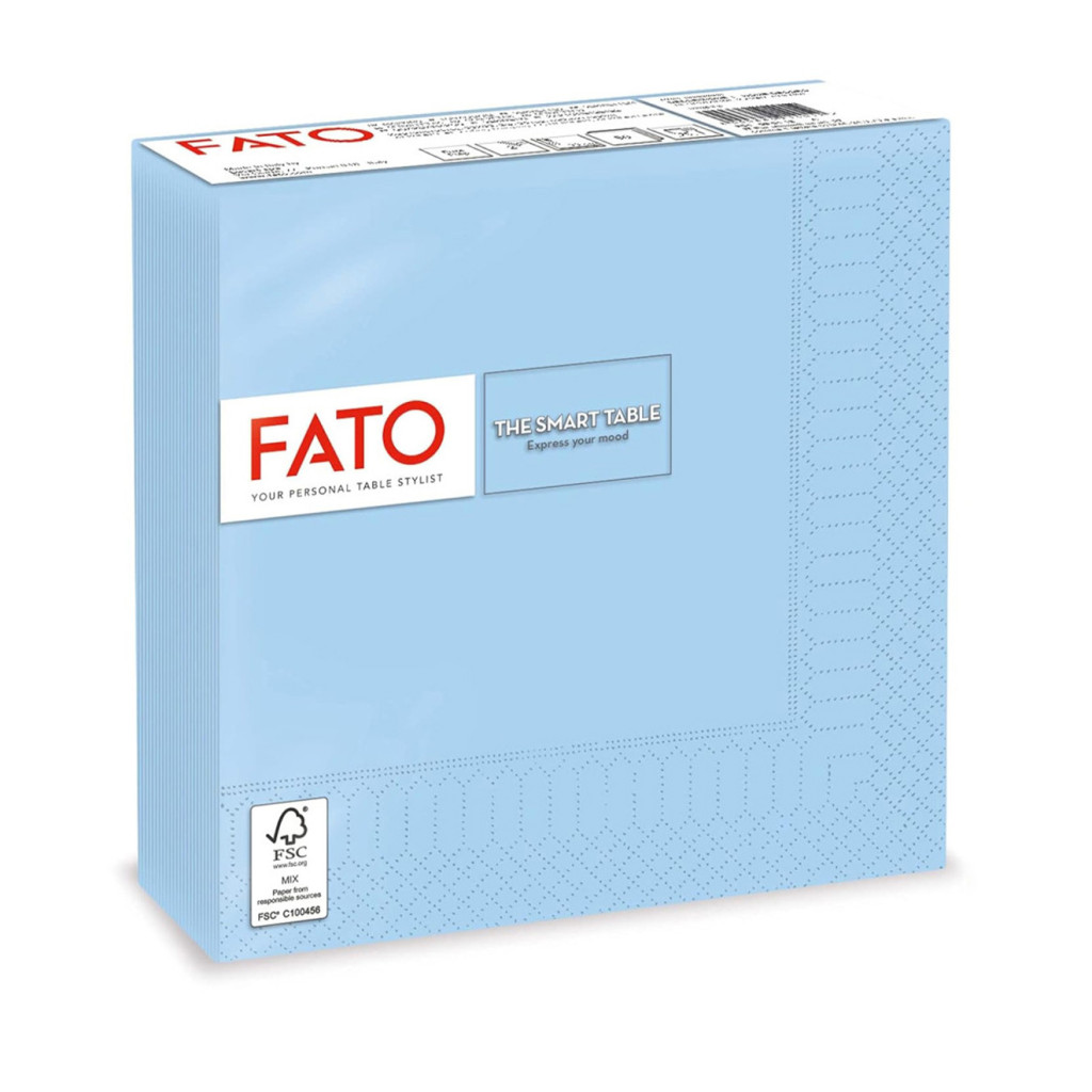Fato Szalvéta 33x33cm világoskék 2 rétegű 50 lap/csomag