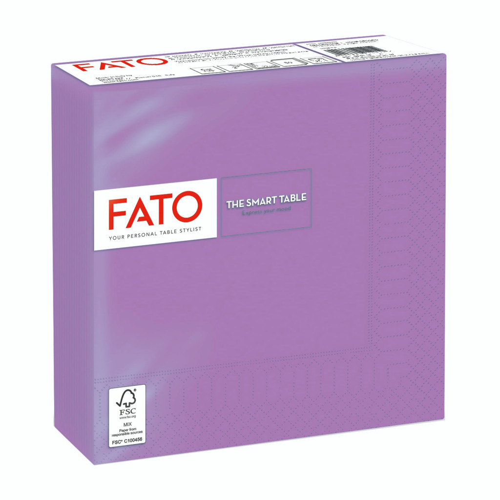 Fato Szalvéta 33x33cm lila 2 rétegű 50 lap/csomag